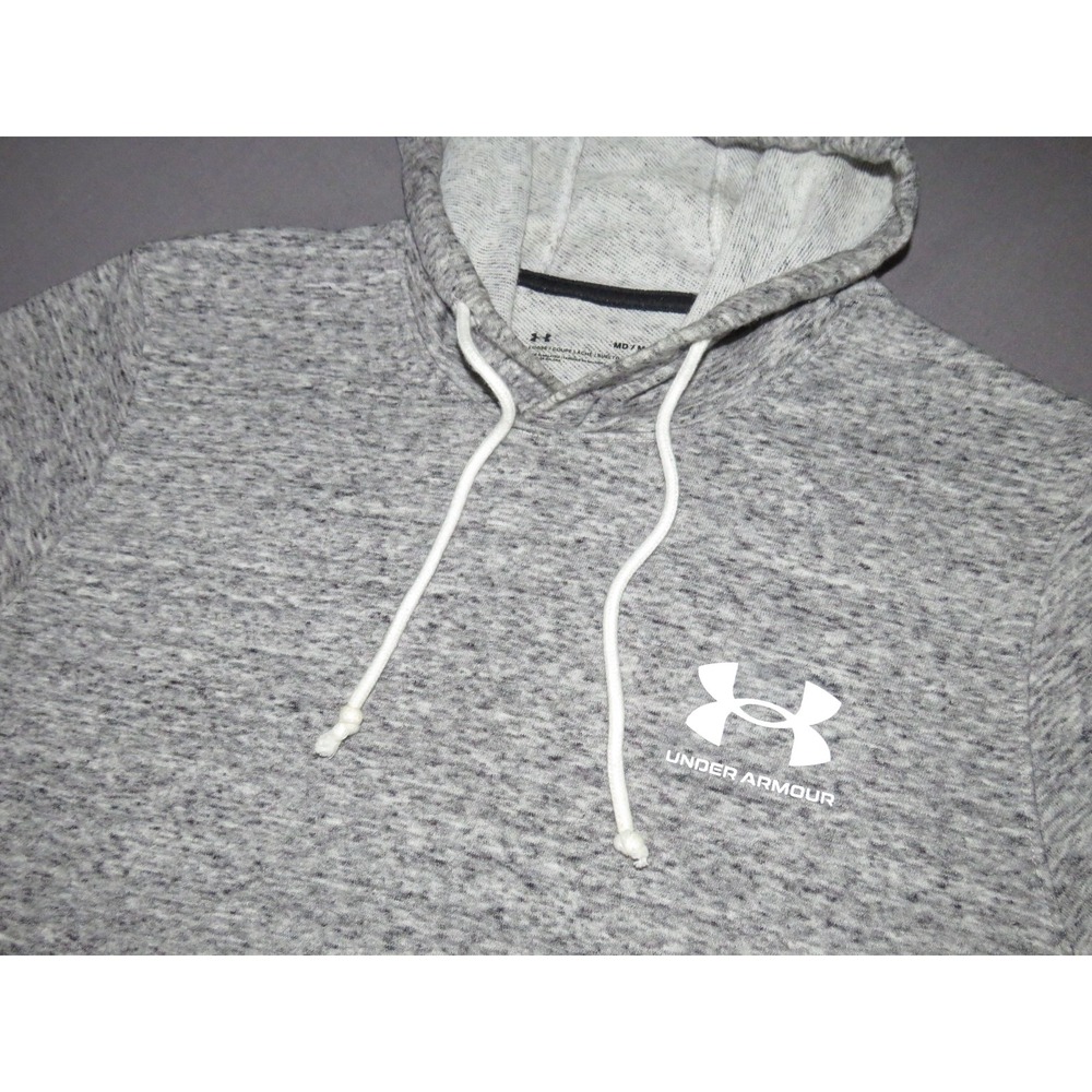 Under Armour Short Sleeved Gray Draw String Casual Athletic Hoodie Men's Medium